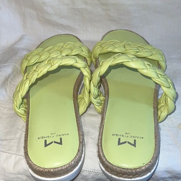 MARC FISHER LTD Jaimee Lime Green Braid Strappy Sandal - Picture 5 of 10
